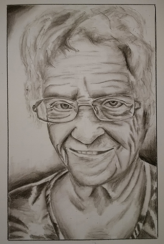 sketch from photo Flo Aniol
