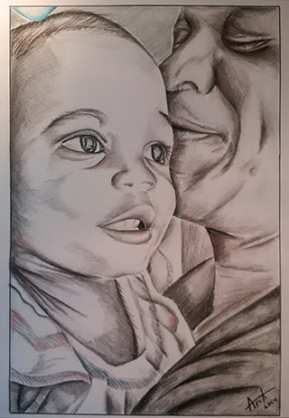 portrait sketch from photo adrian lindsay
