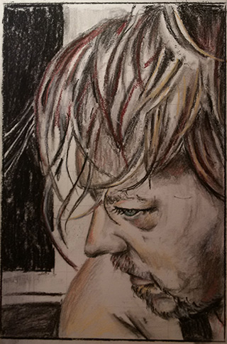 sketch from photo self portrait