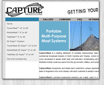capture mast company site design