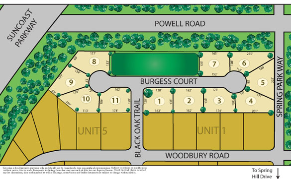 Image of springwood estates sitemap showing the 11 lots in final phase
